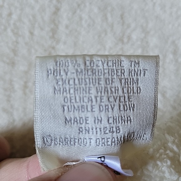 Barefoot Dreams CozyChic Blanket King Size Cream Ultra Soft Microfiber Knit Warm - Picture 9 of 9